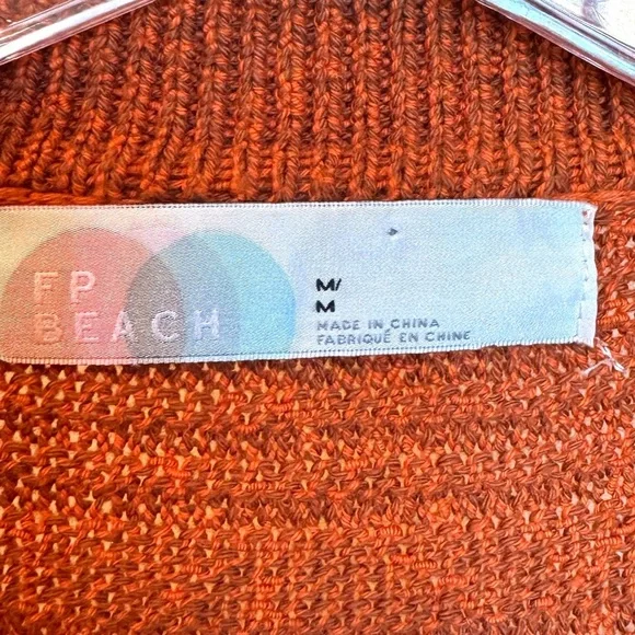 Free People Day Dreaming
Cardigan Sweater Cotton Knit
Slouchy Dad Casual Rust M - Picture 5 of 10